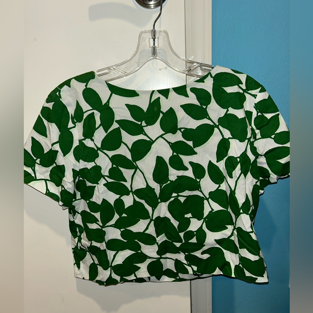 Kate Spade New York Garden Leaves Crop Top